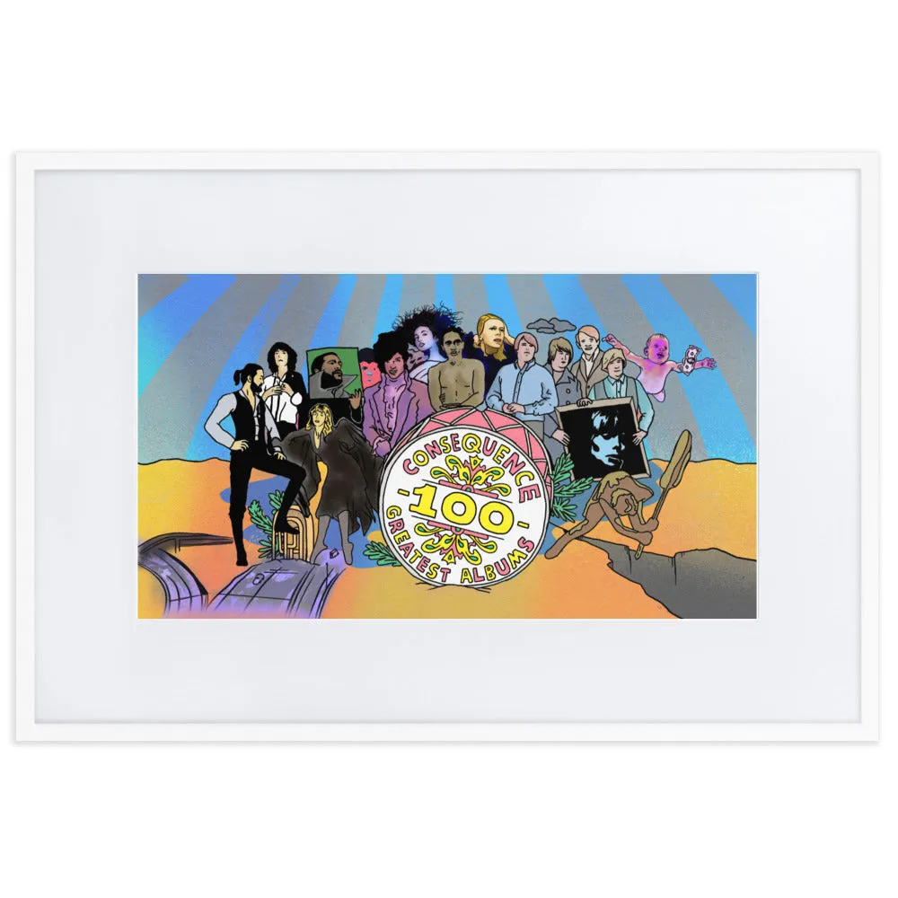 100 Greatest Albums of All Time Framed Poster