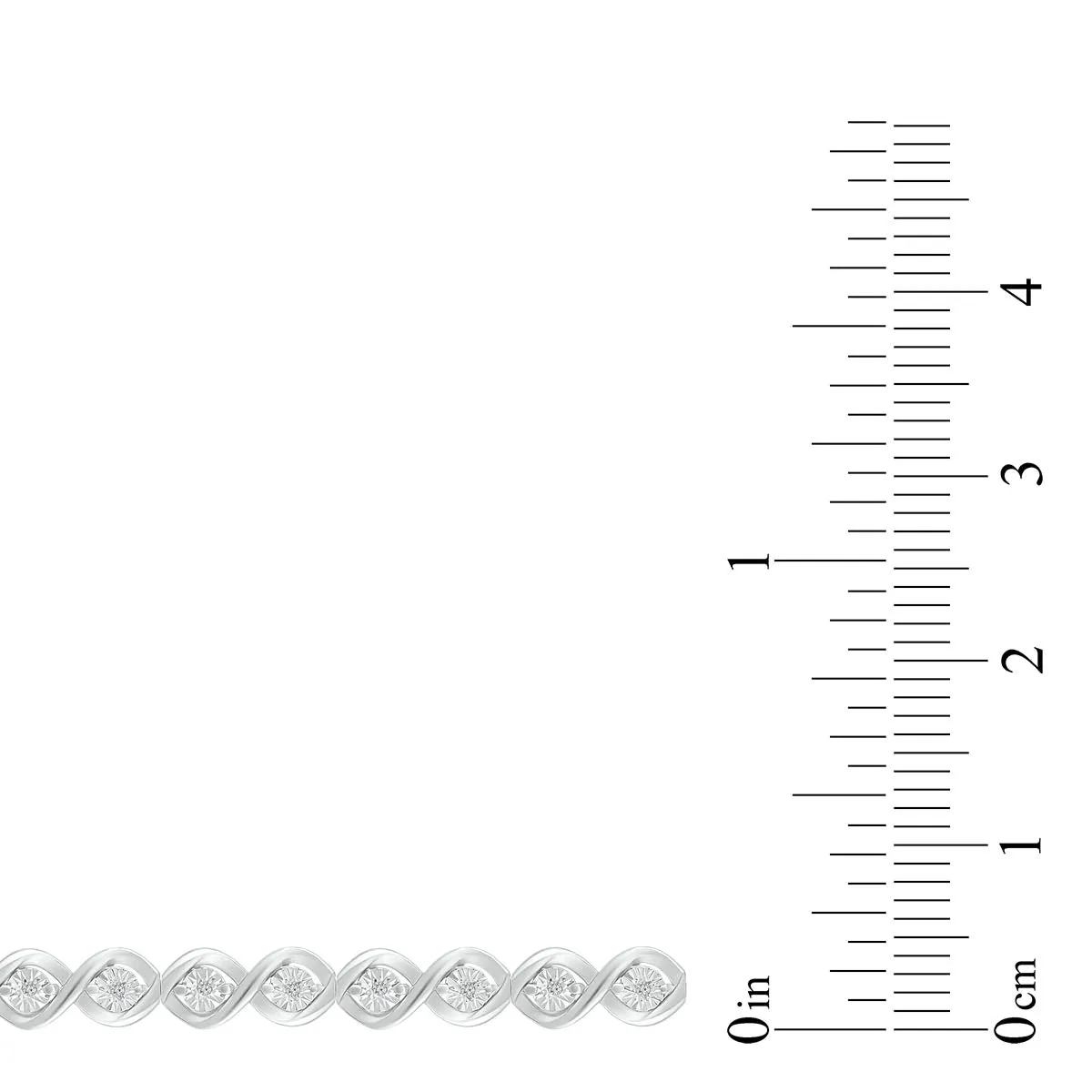 1/10 CTW Diamond Tennis 7.25-inch Bracelet in Sterling Silver
