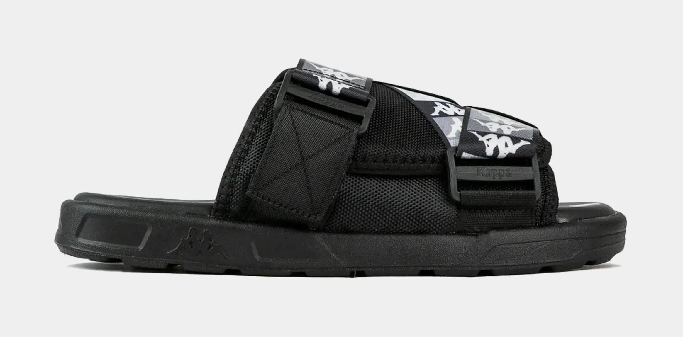 222 Banda Mitel 11 Slides Mens Sandals (Black)