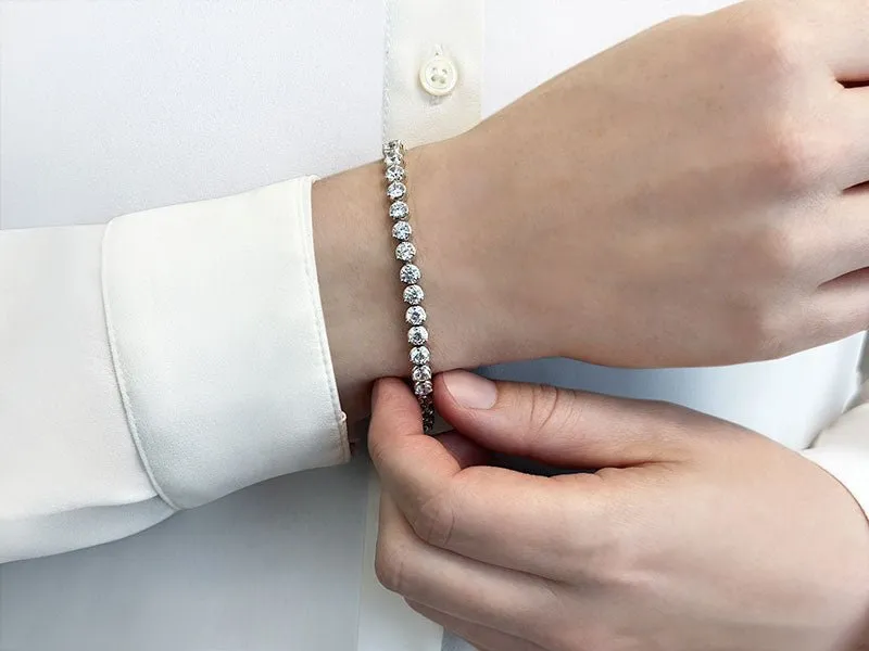 3 Prong Dreams Lab-Grown Diamond Tennis Bracelet with 3.83 ct.(finished) 2.7mm