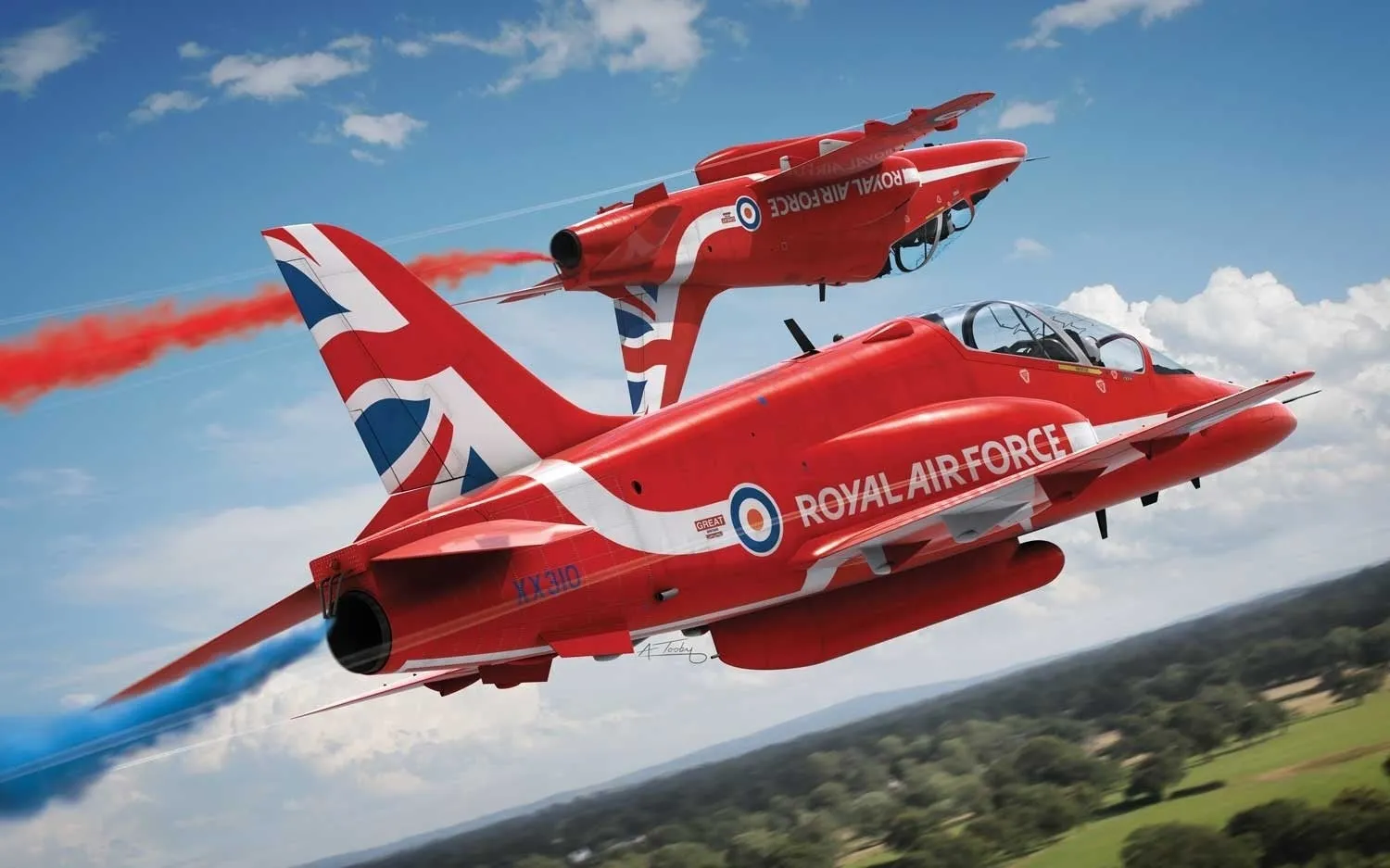 Airfix Medium Starter Set, Raf Red Arrows Hawk