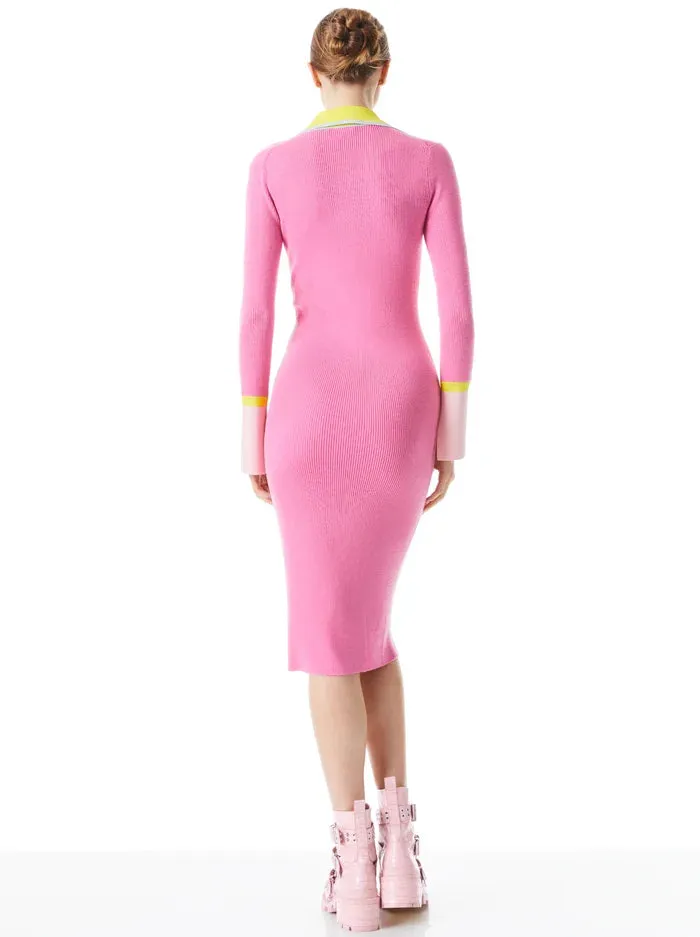 Alice & Olivia ALCINA BUTTON DOWN CARDIGAN DRESS