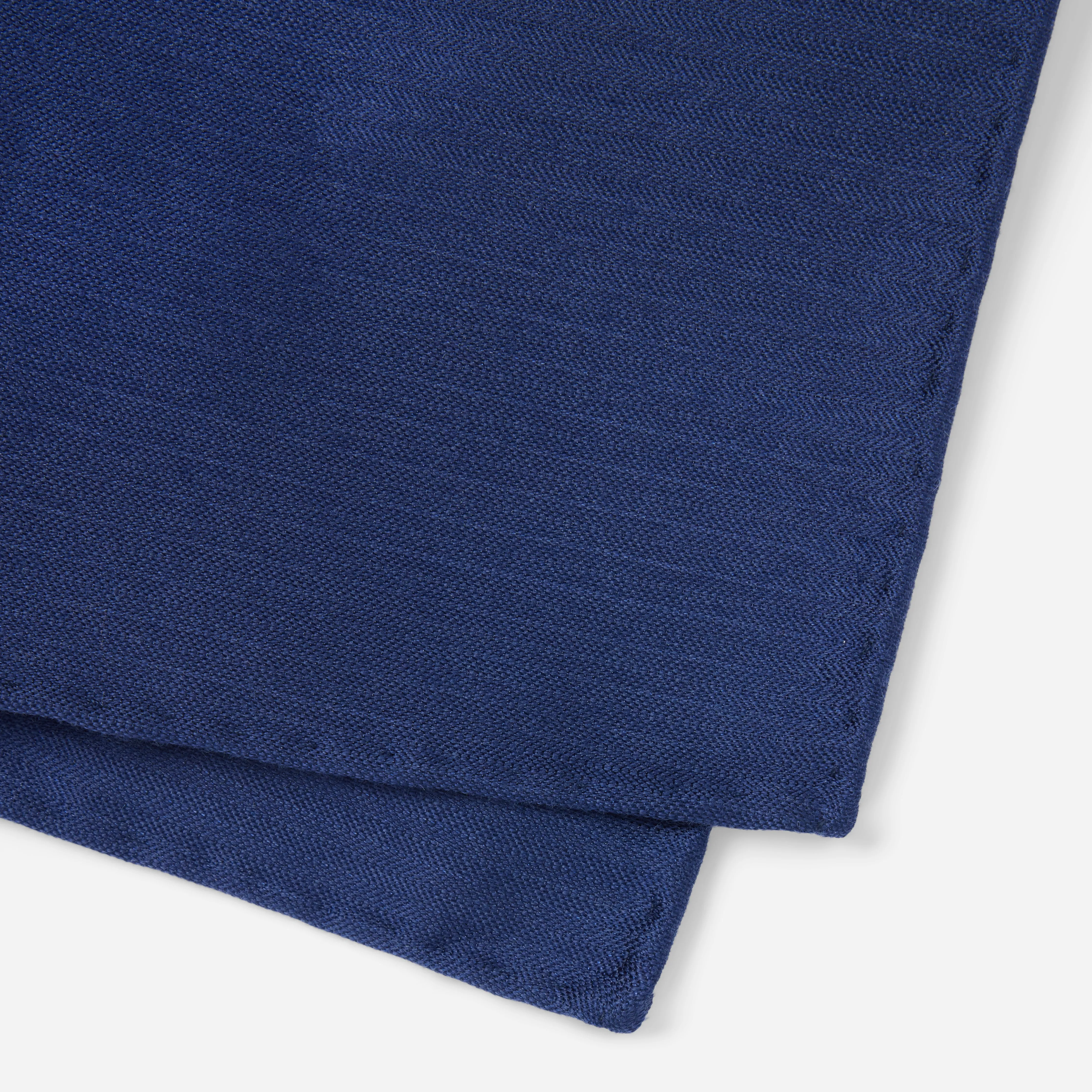 Astute Solid Navy Pocket Square