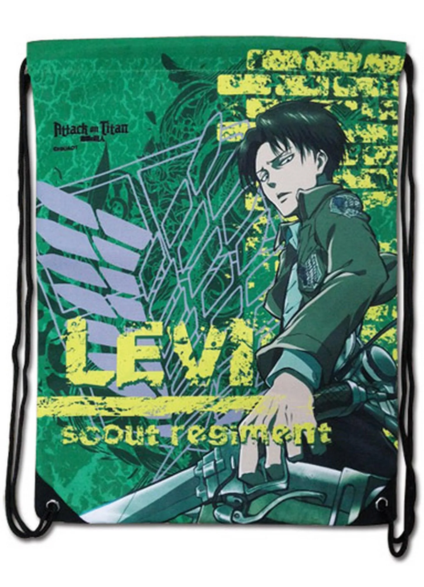 Attack on Titan - Levi Ackerman Green Drawstring Bag