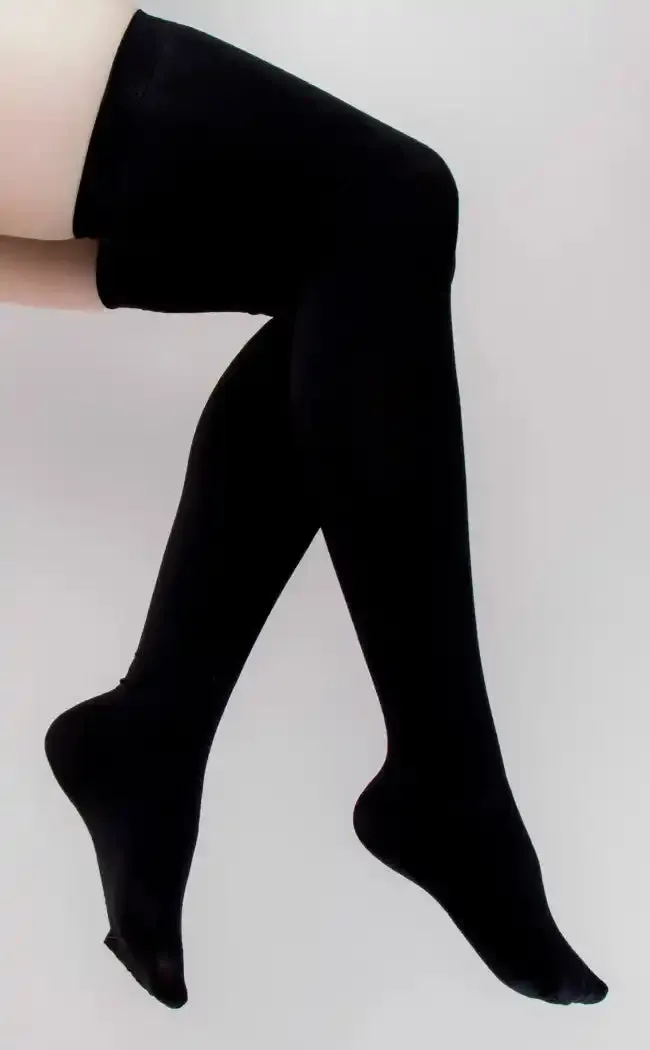 Back in Black Thigh High Stockings