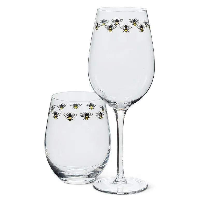 BEE RING STEMLESS WINE GLASS