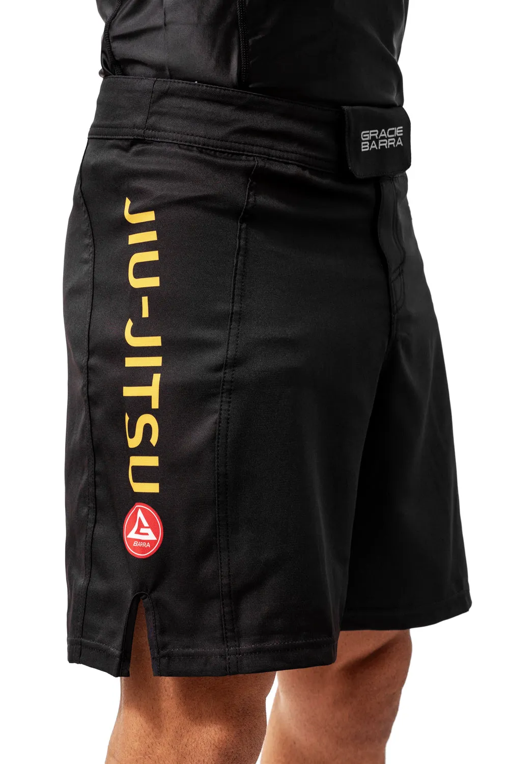 Optimized Title: Black Bermuda No Gi Grappling Shorts with Velcro for Brazilian Jiu-Jitsu