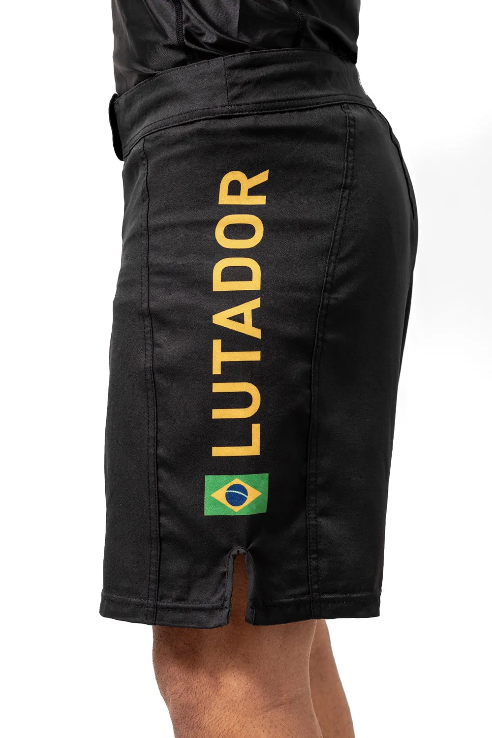Optimized Title: Black Bermuda No Gi Grappling Shorts with Velcro for Brazilian Jiu-Jitsu