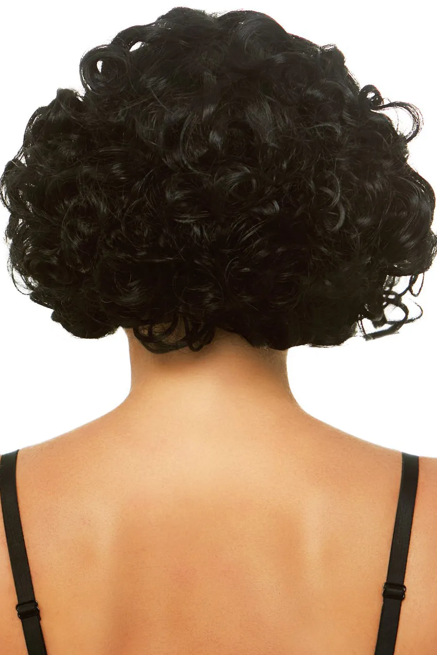 Black Curly Bob Wig