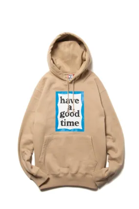 BLUE FRAME PULLOVER HOODIE FL TAN