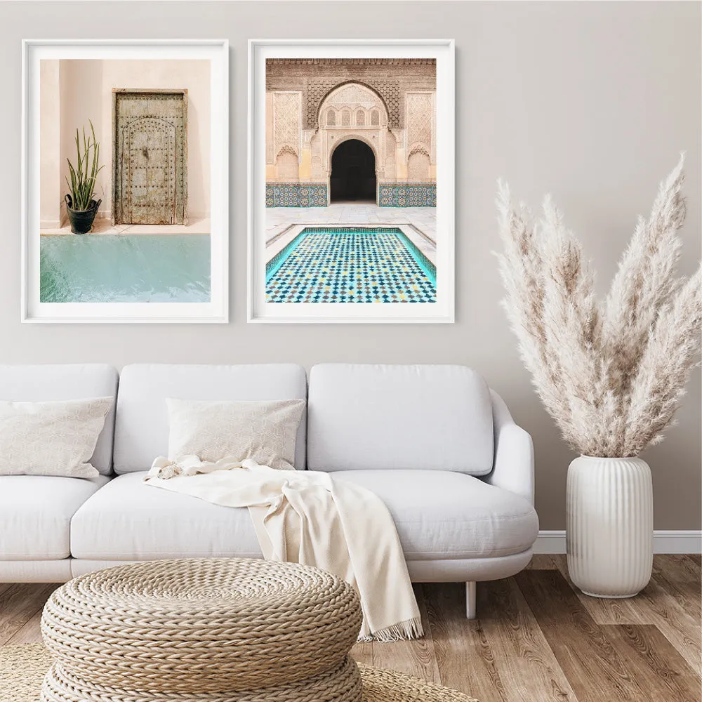 Blush and Blue in Morocco - Art Print