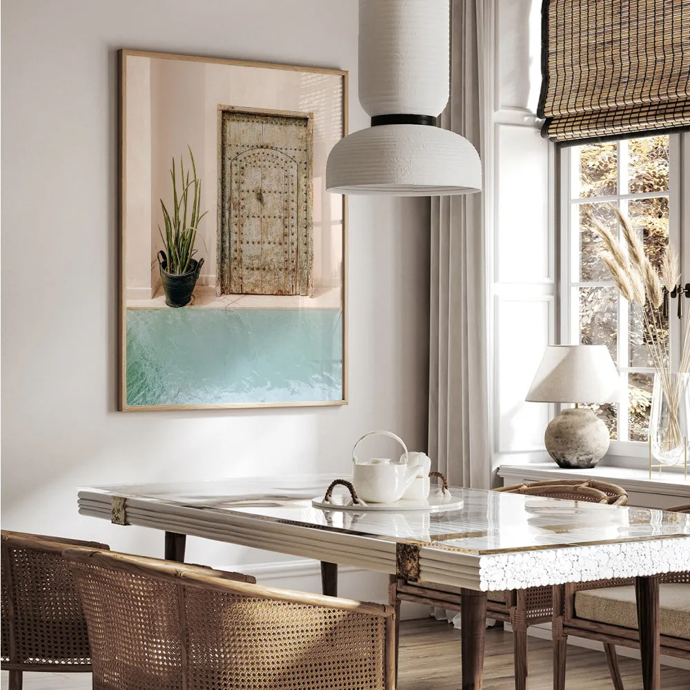 Blush and Blue in Morocco - Art Print