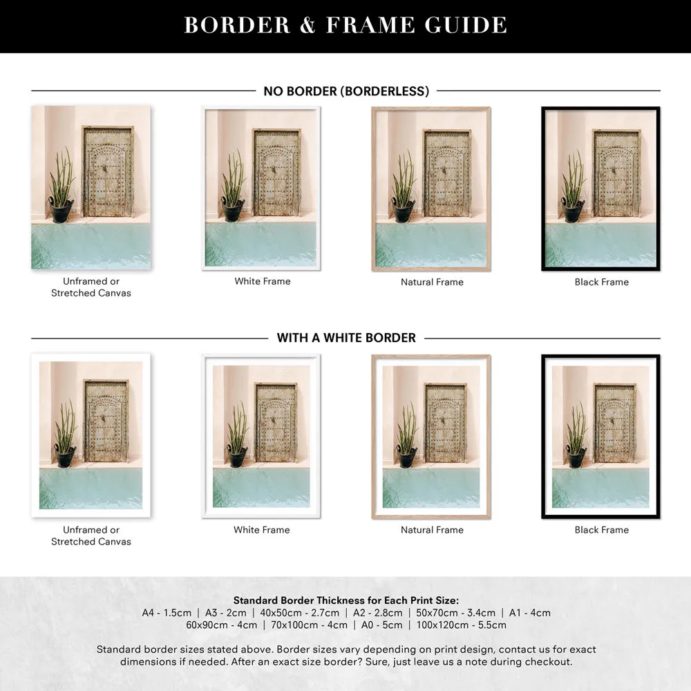 Blush and Blue in Morocco - Art Print