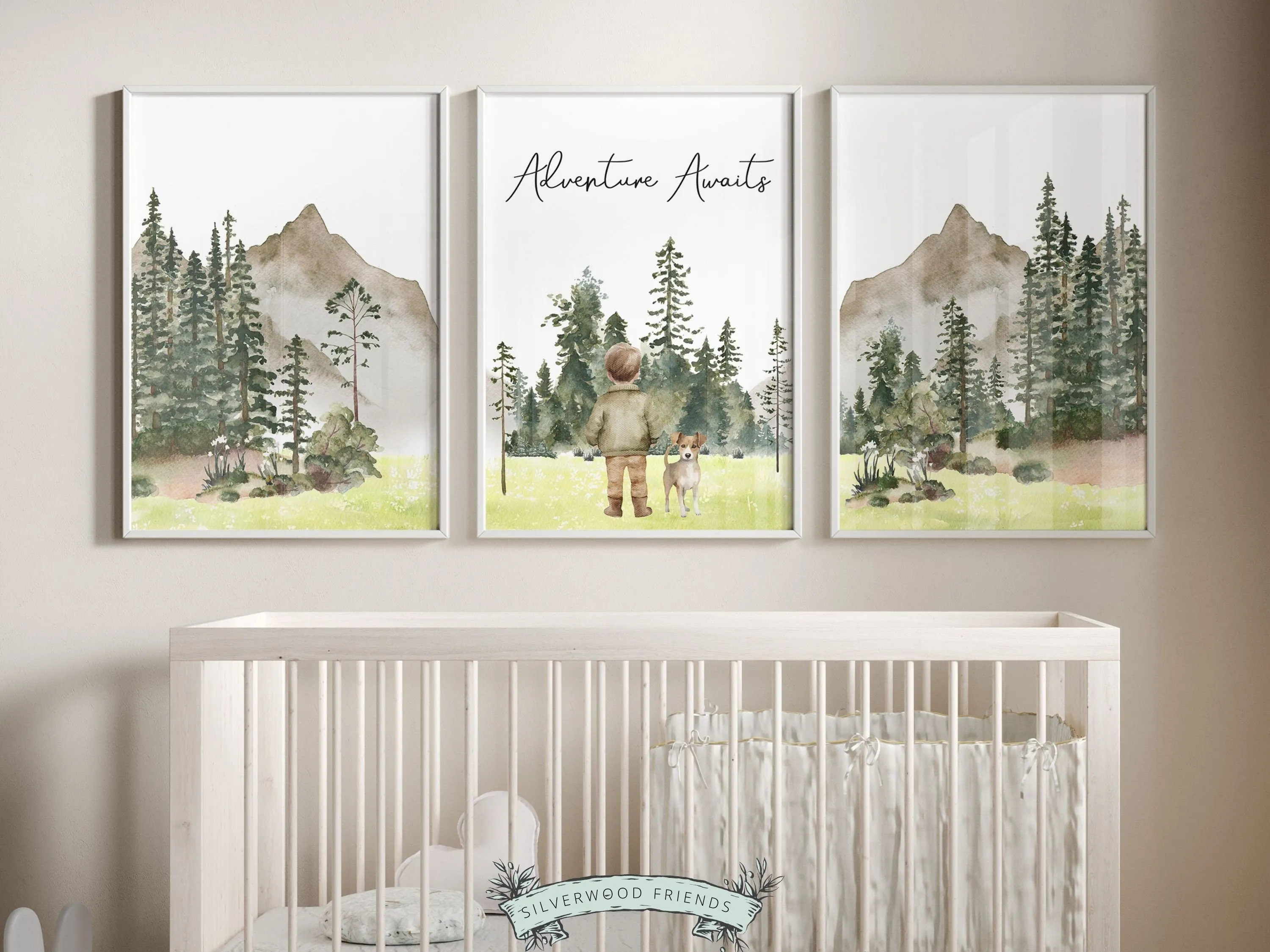 Boys Adventure Awaits Nursery Prints