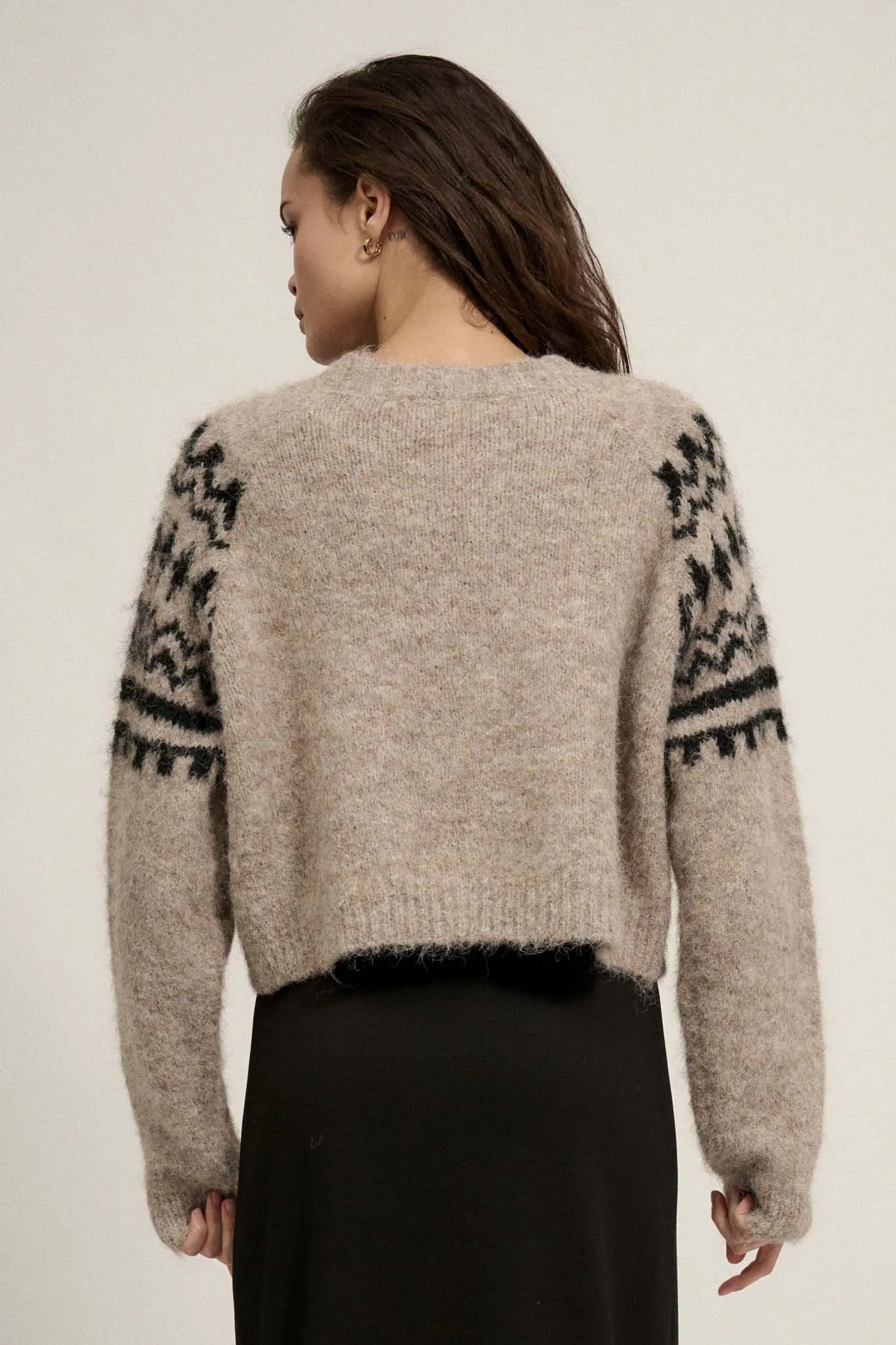 Deer Valley Fuzzy Knit Alpine Cardigan Sweater