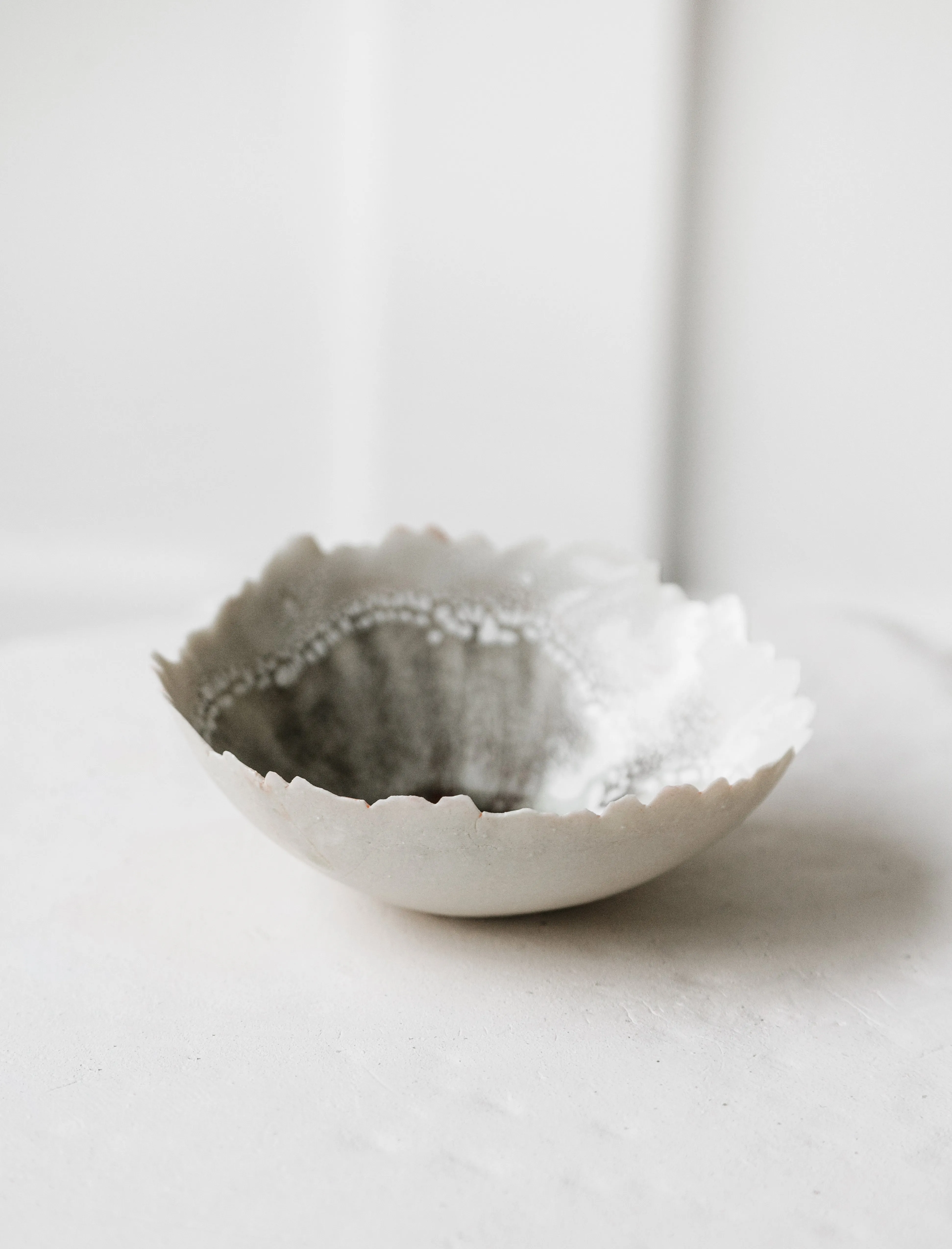 Eggshell Dish Red Pool