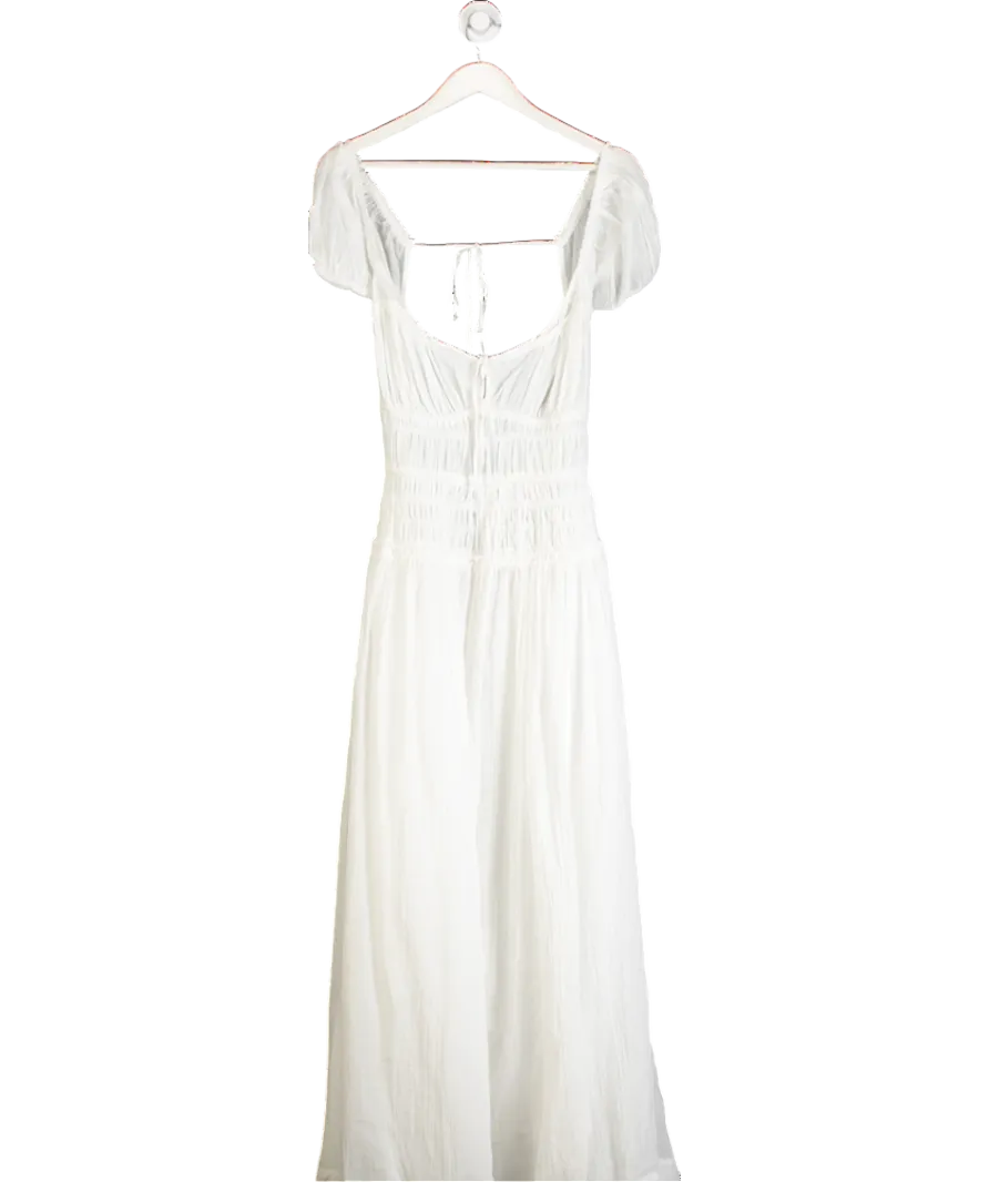 Free People White Feeling Bonita Midi Dress UK L