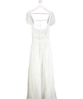 Free People White Feeling Bonita Midi Dress UK L