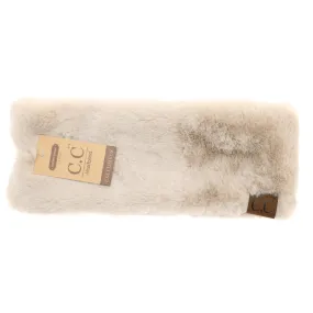 FUZZY LINED FAUX FUR CC HEADWRAP