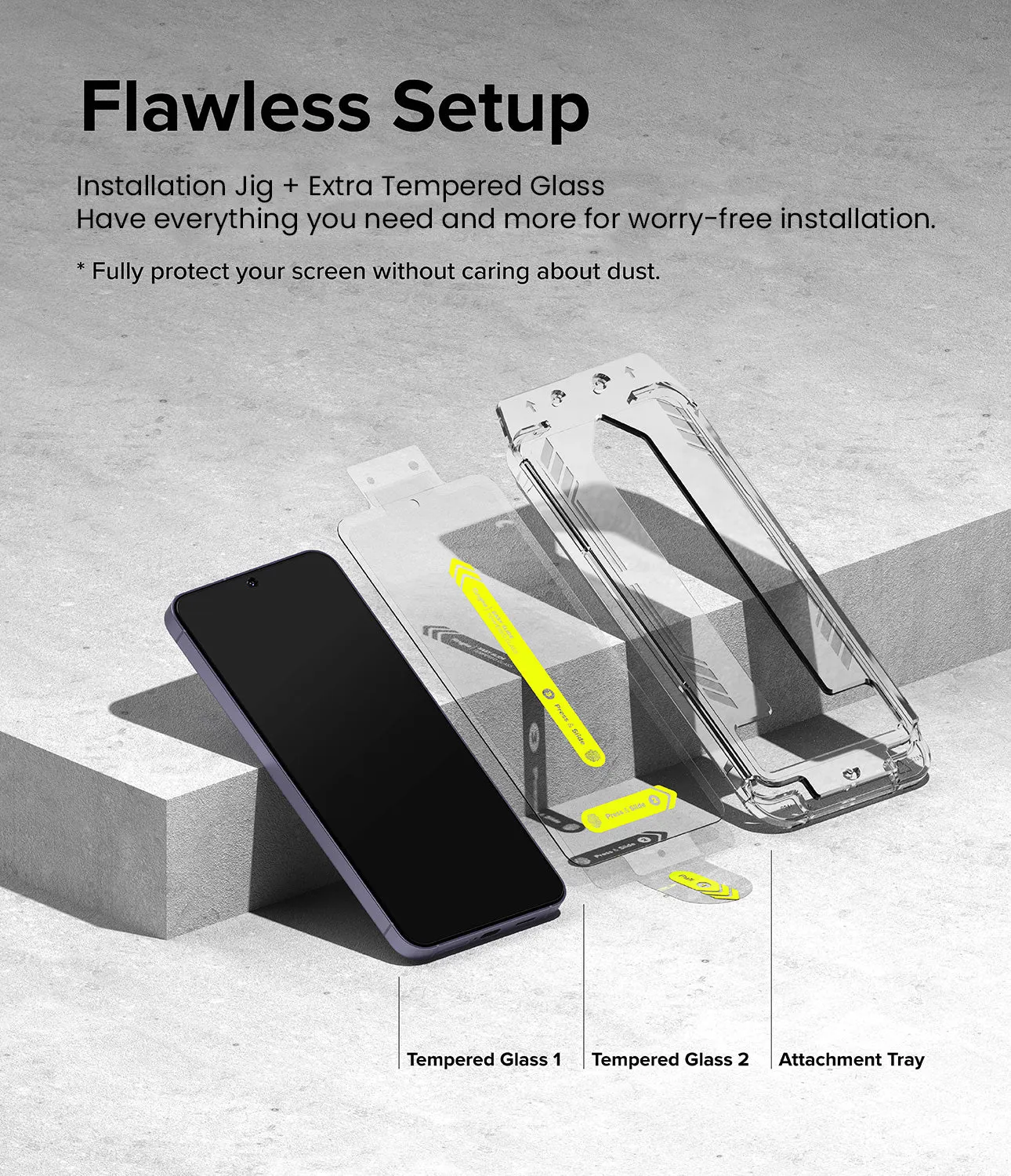 Galaxy S24 Screen Protector | Easy Slide Tempered Glass