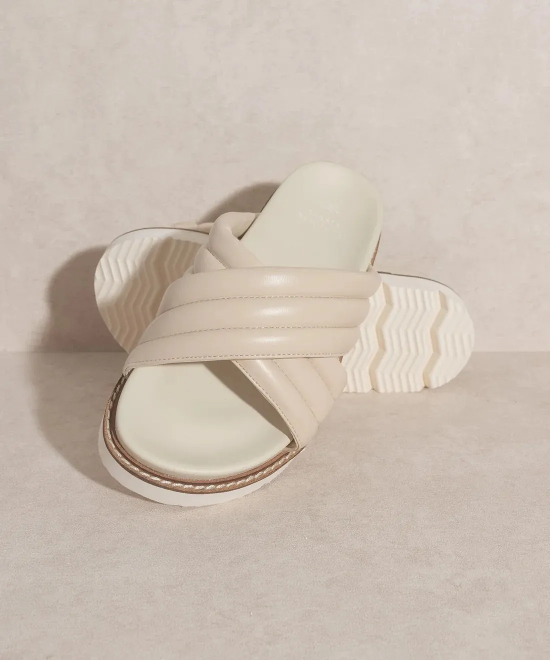 Grace Puff Strap Slide