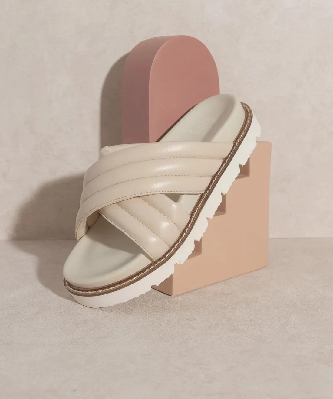 Grace Puff Strap Slide