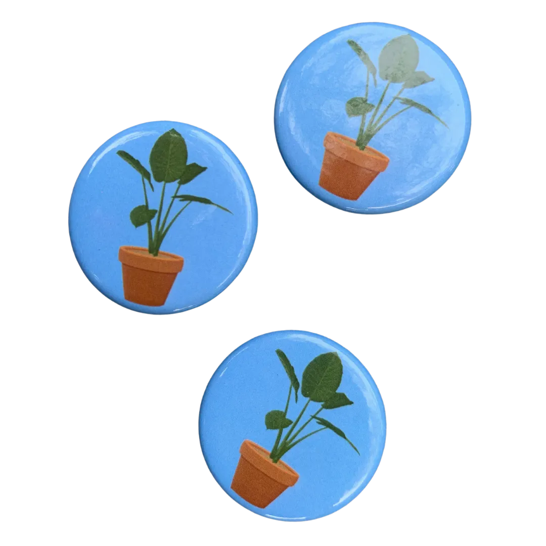 House Plant Pinback Button