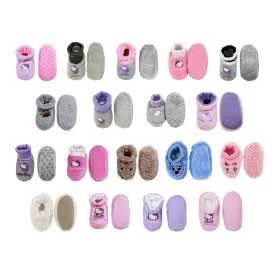 Infant Toddler Soft Furry Plush Cozy Fuzzy Booties Slippers