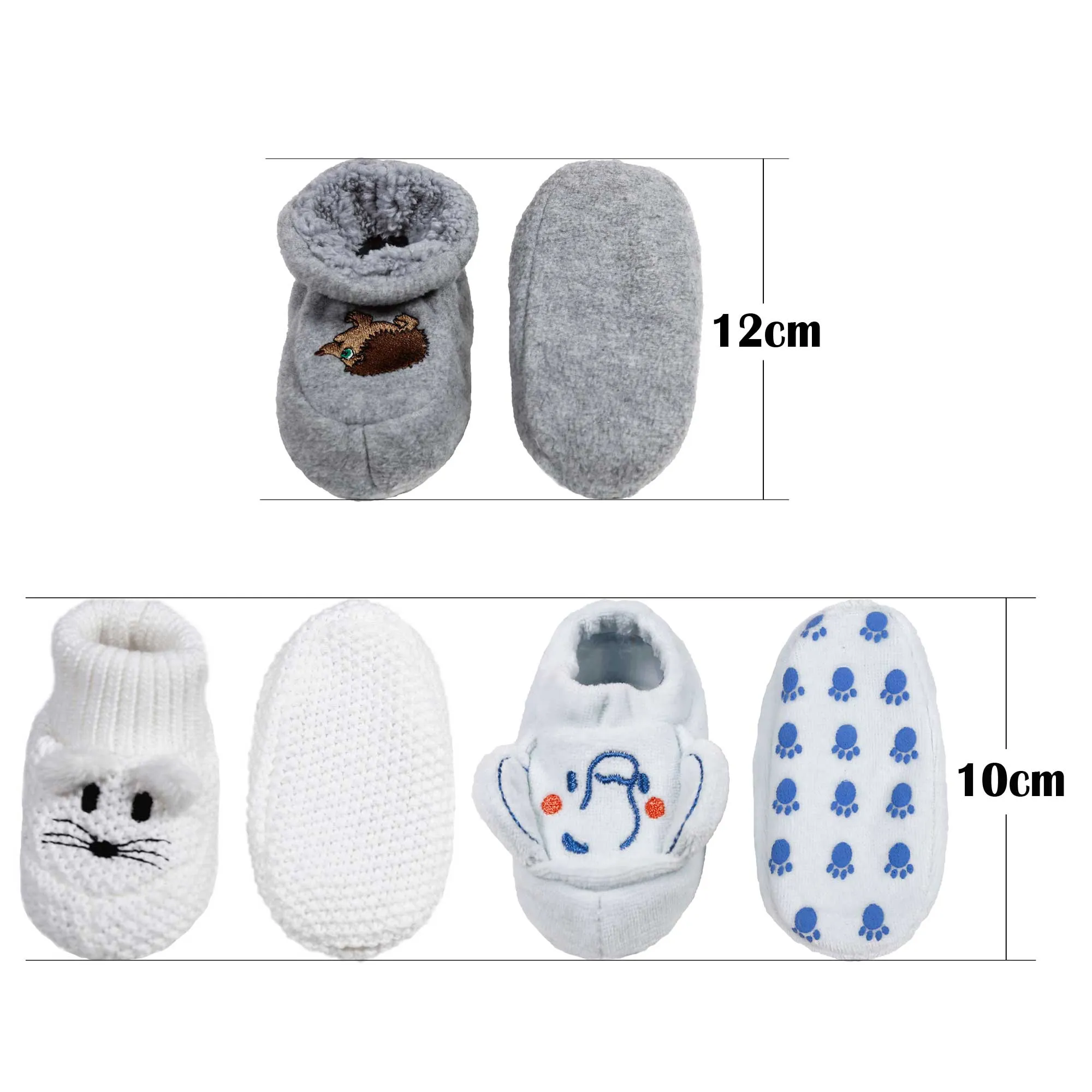 Infant Toddler Soft Furry Plush Cozy Fuzzy Booties Slippers
