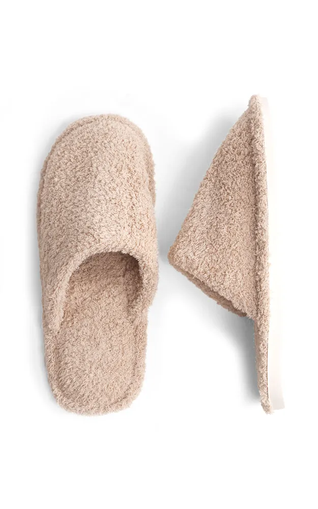 JCL1030 Solid Color Fuzzy Fur Cozy Slippers 6 Pairs Pack