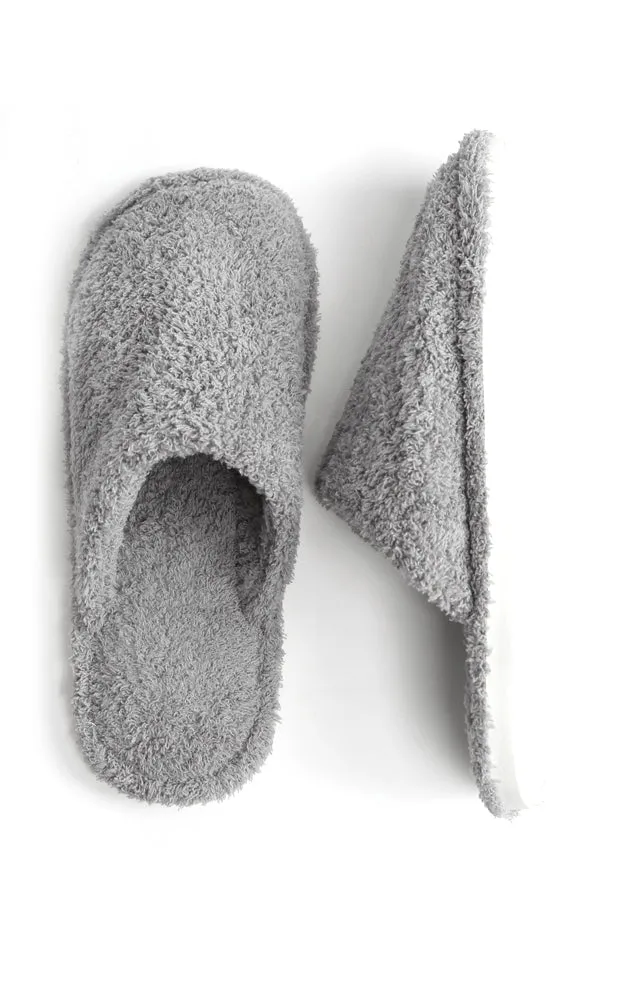 JCL1030 Solid Color Fuzzy Fur Cozy Slippers 6 Pairs Pack