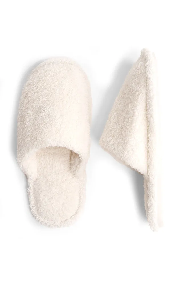 JCL1030 Solid Color Fuzzy Fur Cozy Slippers 6 Pairs Pack