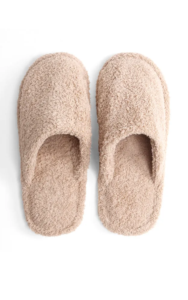 JCL1030 Solid Color Fuzzy Fur Cozy Slippers 6 Pairs Pack