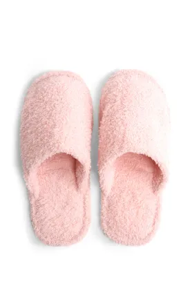 JCL1030 Solid Color Fuzzy Fur Cozy Slippers 6 Pairs Pack