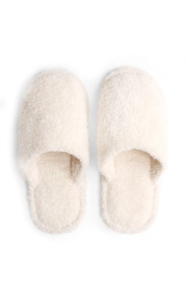 JCL1030 Solid Color Fuzzy Fur Cozy Slippers 6 Pairs Pack