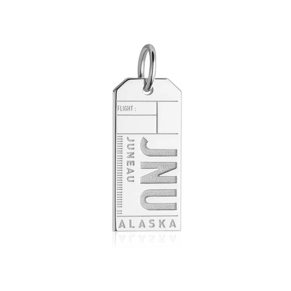 Juneau Alaska USA JNU Luggage Tag Charm Silver