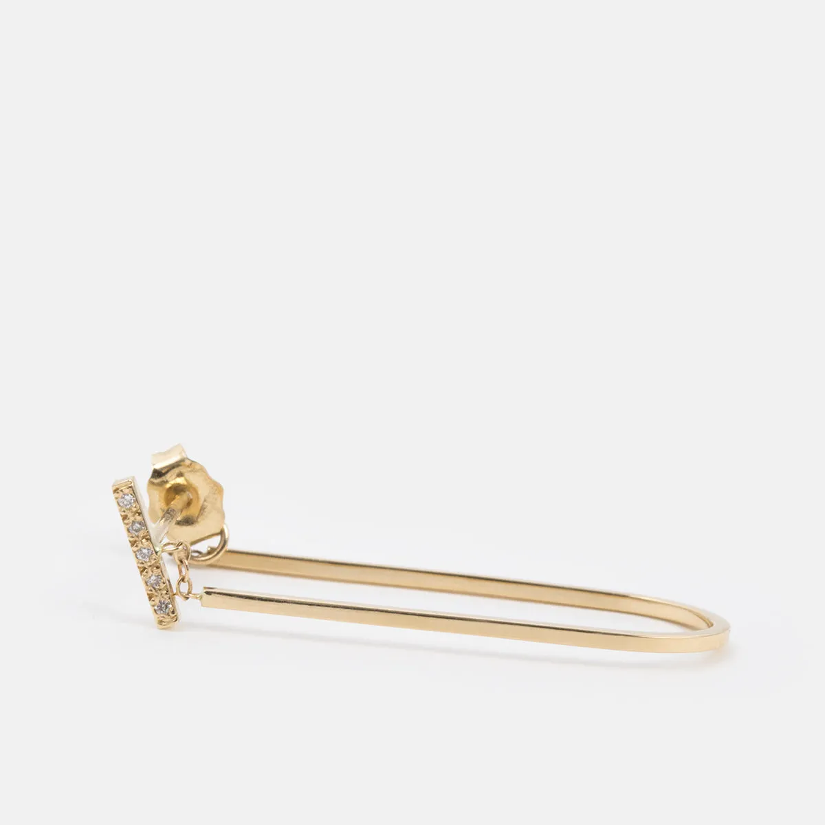 Long Turi Earring with Diamonds