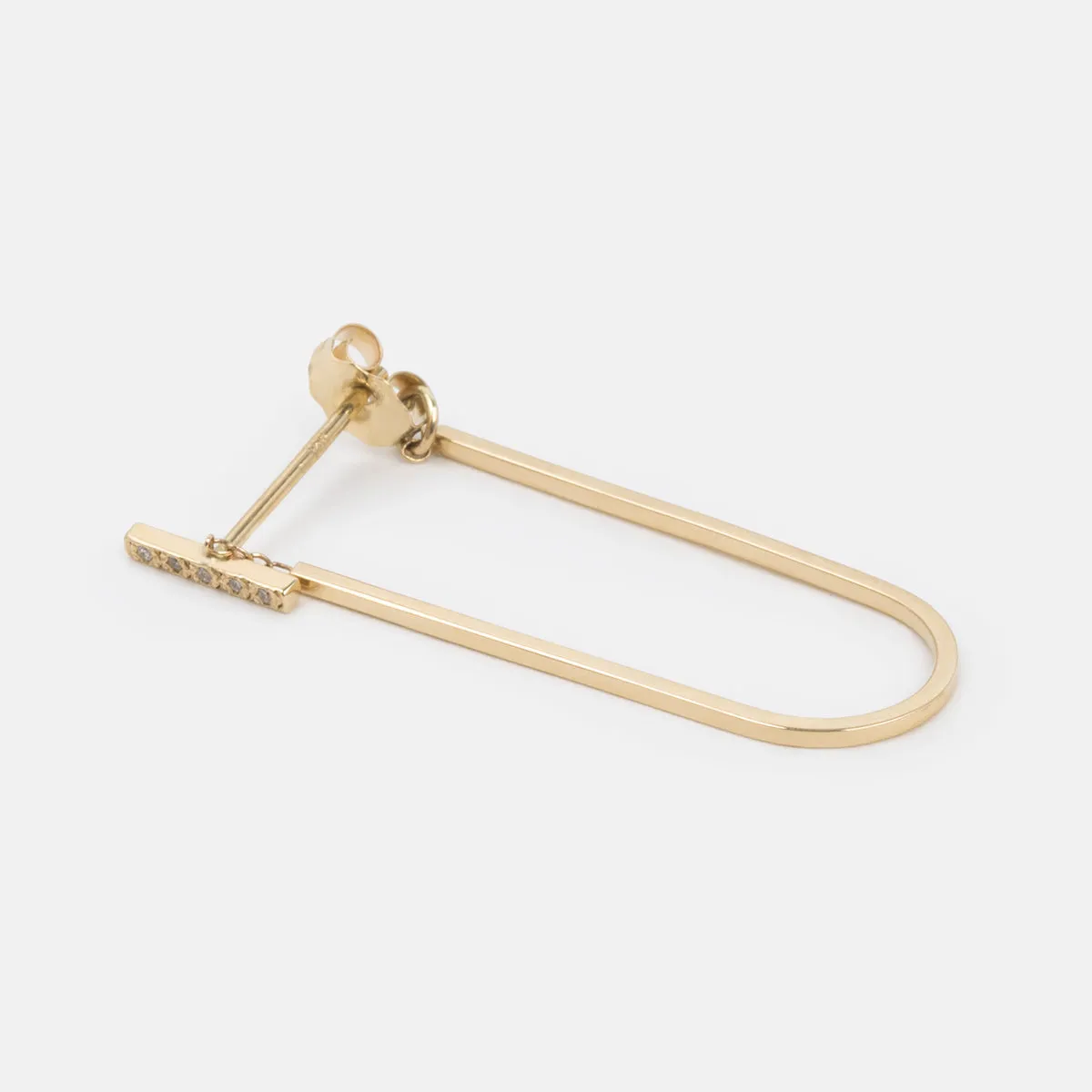 Long Turi Earring with Diamonds