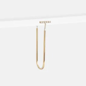 Long Turi Earring with Diamonds