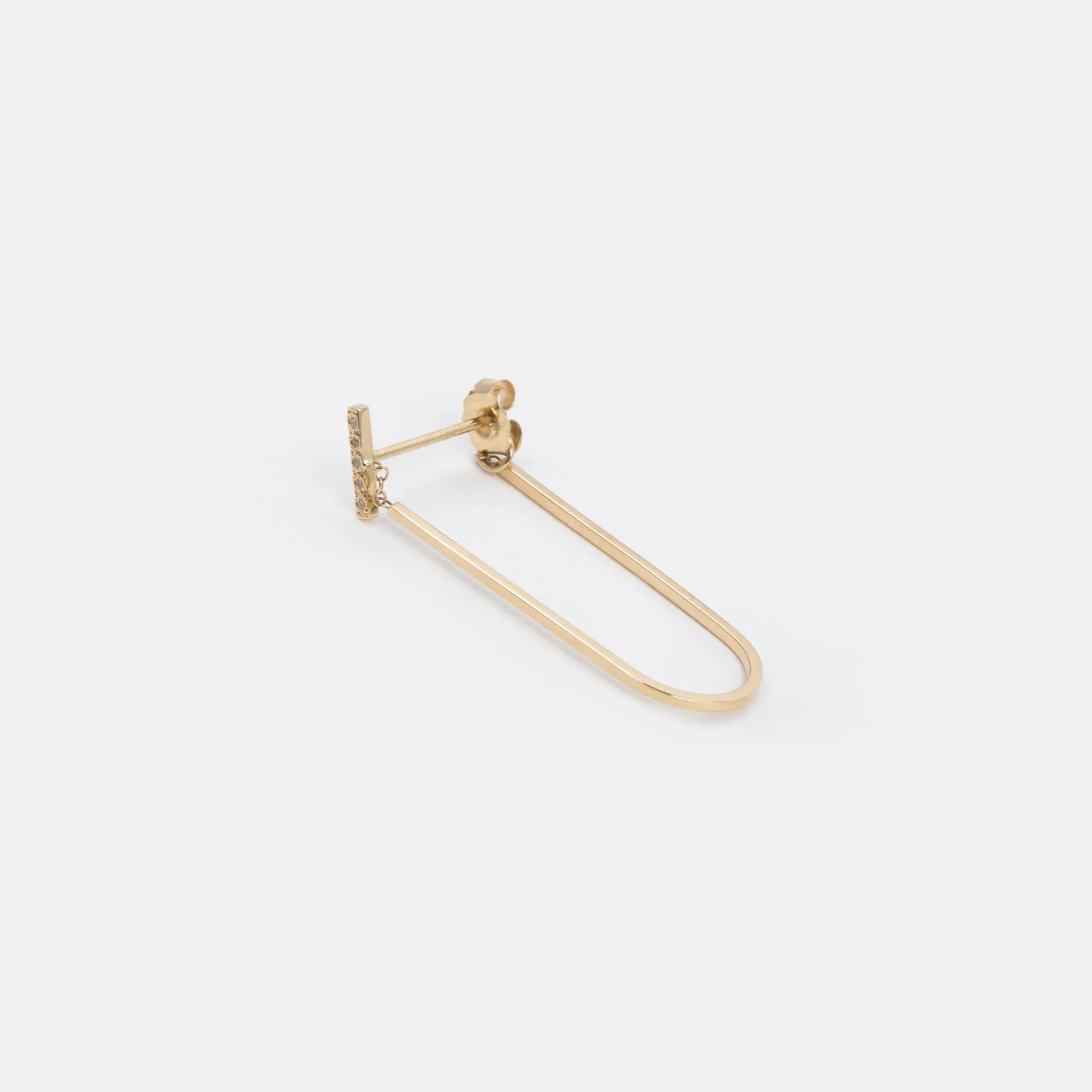 Long Turi Earring with Diamonds