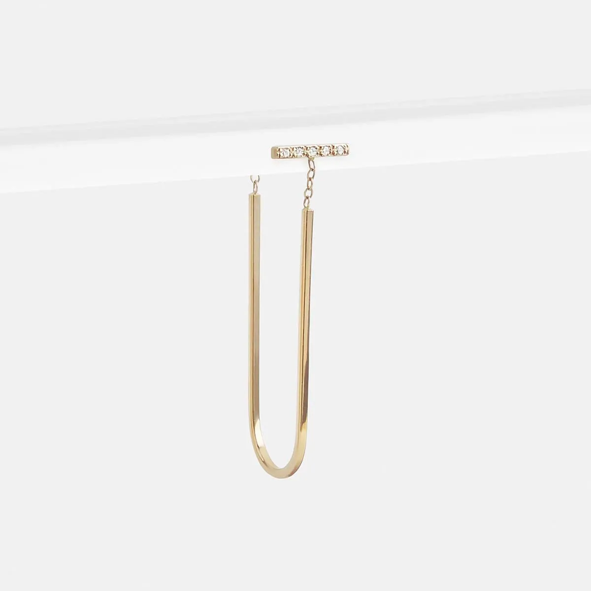 Long Turi Earring with Diamonds
