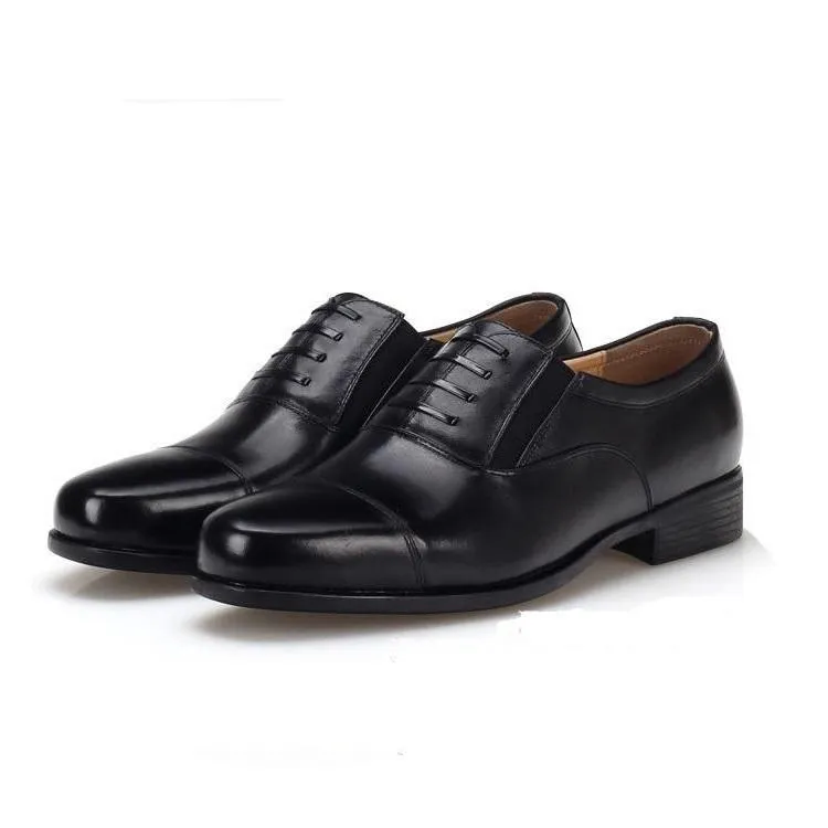 Men's Leather Loafers With Fake Lace-up