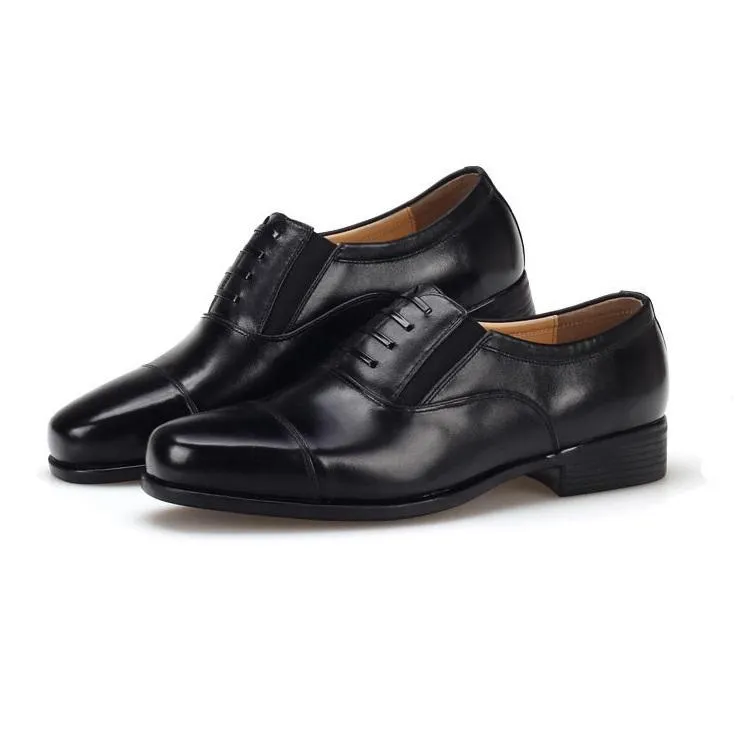 Men's Leather Loafers With Fake Lace-up