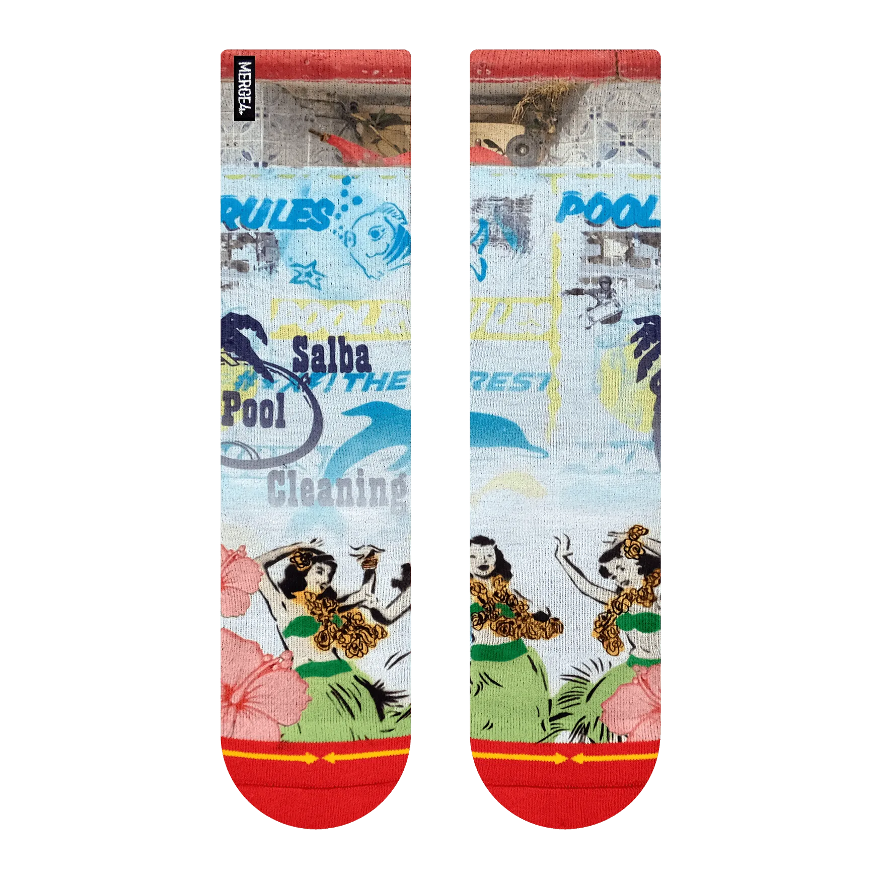 Merge4 Salba Pool Rules Crew Socks