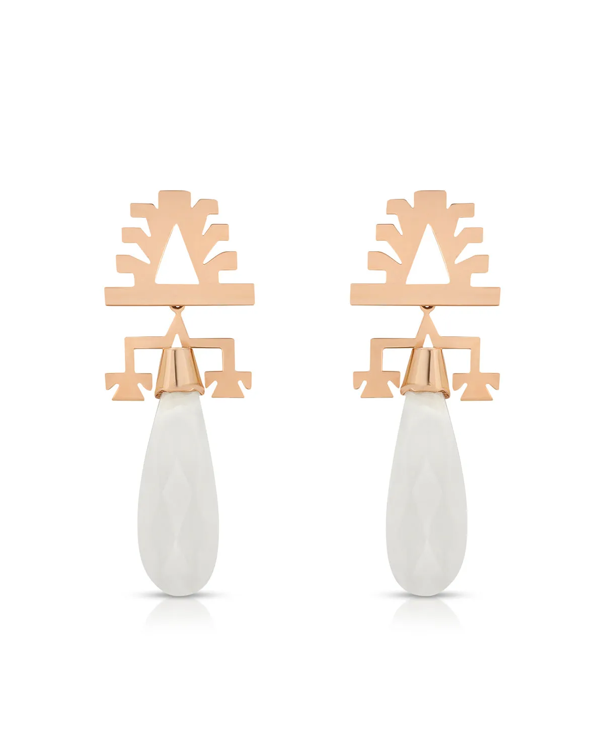 Millapani Snow Quartz Drop Earrings