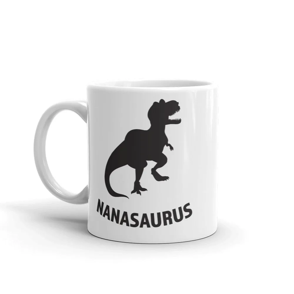 Nanasaurus White Glossy Mug