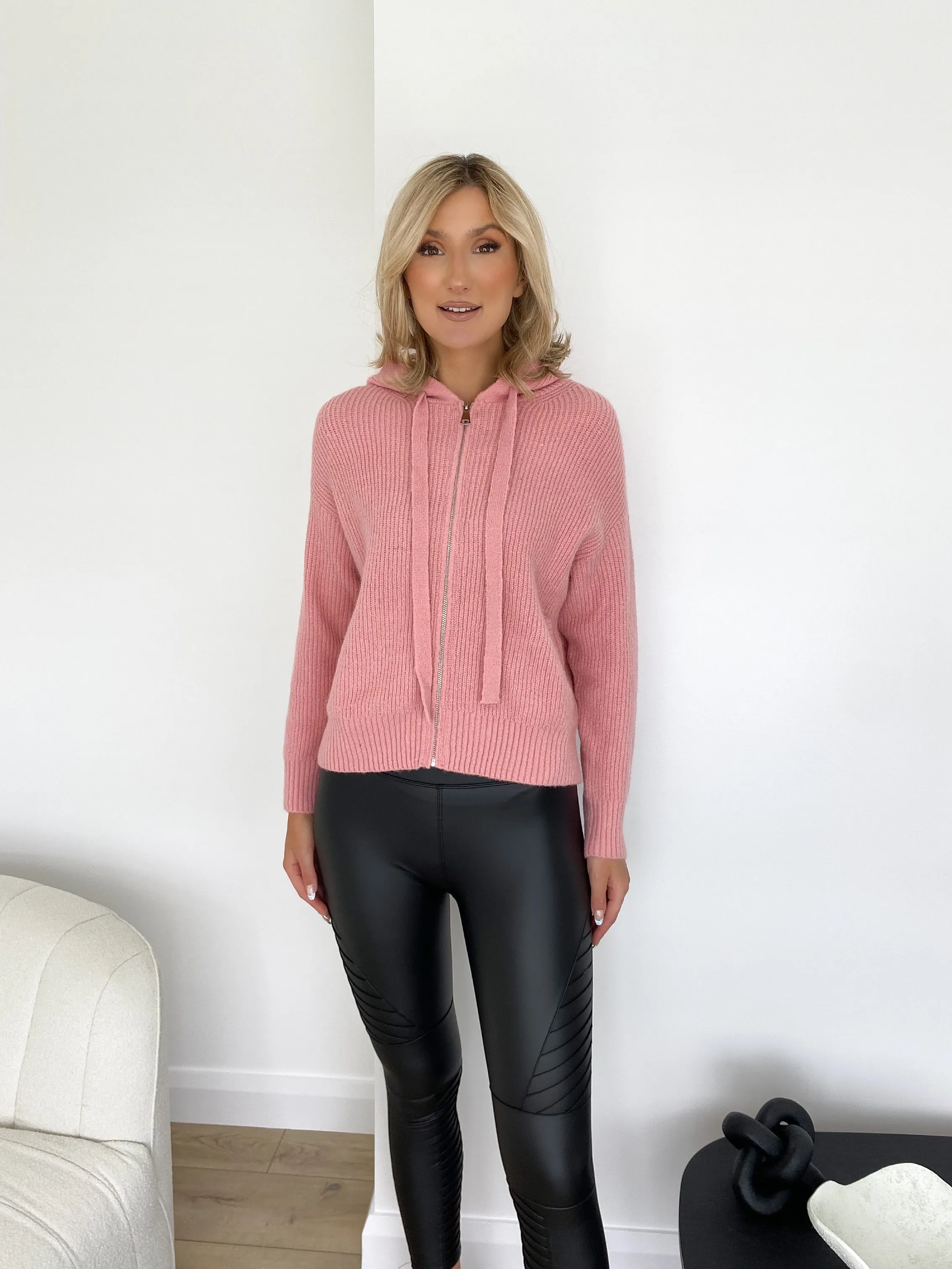 Neeve Jumper with Zipper - Pink