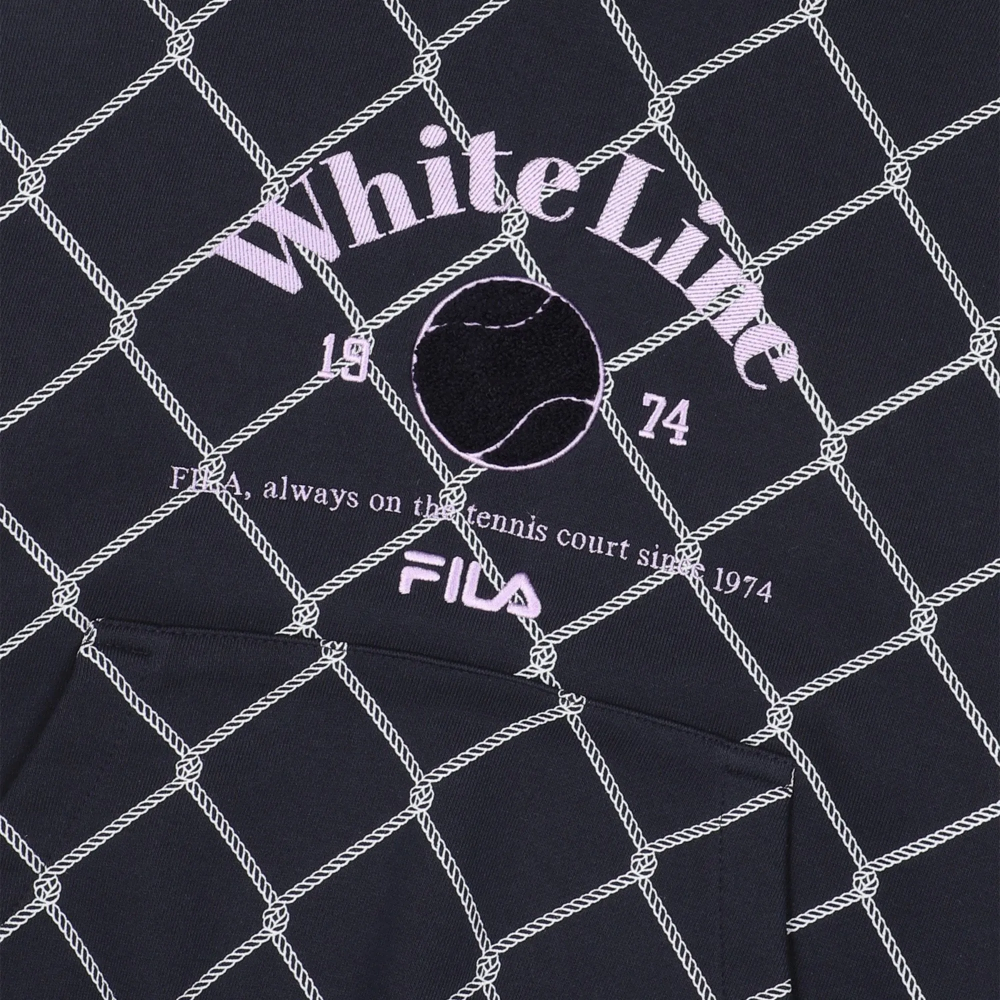 Áo Hoodie Nữ Fila Lady Tennis Life Hoodie - Xanh Navy