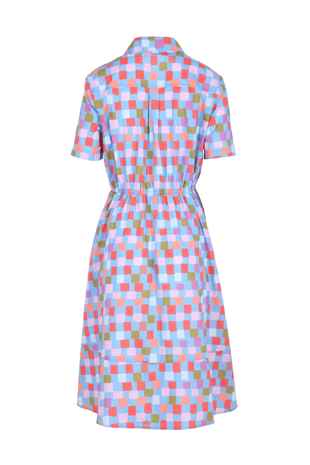Pompidou Fitted Dress Pool Blue in Cotton