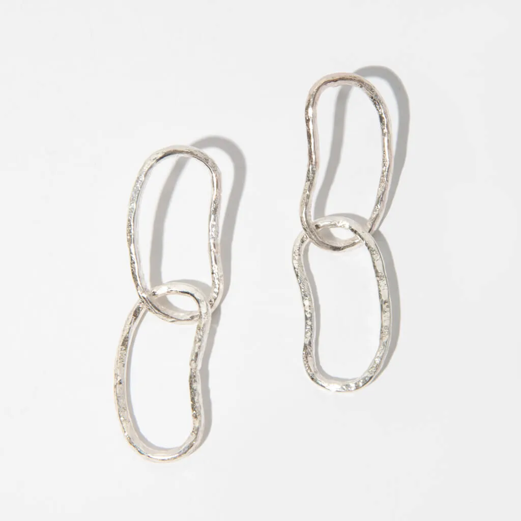 Pool Dangle Earrings - Sterling Silver